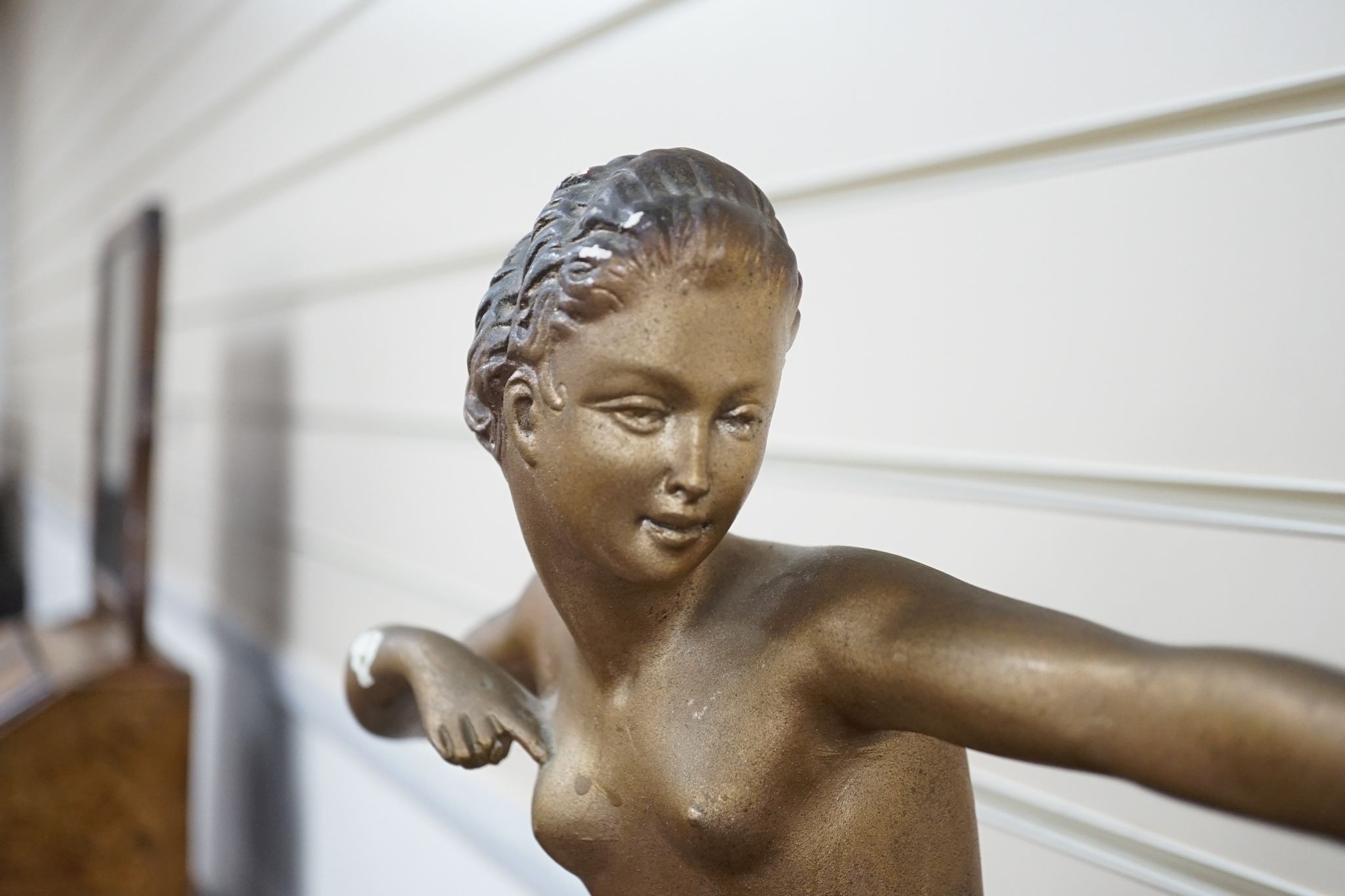 An Art deco style plaster figure 55cm